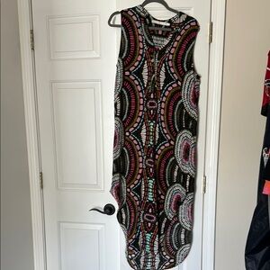 Marie Oliver Black and Red Sleeveless Sundress